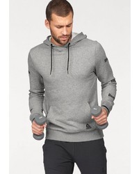 grauer Pullover mit einem Kapuze von Reebok