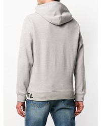 grauer Pullover mit einem Kapuze von Diesel