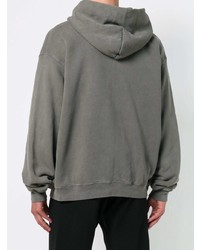 grauer Pullover mit einem Kapuze von Yeezy