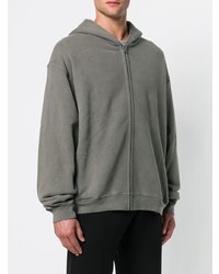 grauer Pullover mit einem Kapuze von Yeezy