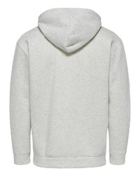 grauer Pullover mit einem Kapuze von Selected Homme