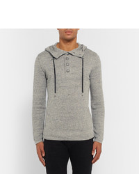 grauer Pullover mit einem Kapuze von Balmain