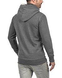 grauer Pullover mit einem Kapuze von Solid