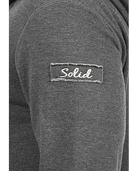 grauer Pullover mit einem Kapuze von Solid