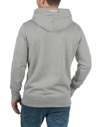 grauer Pullover mit einem Kapuze von Solid