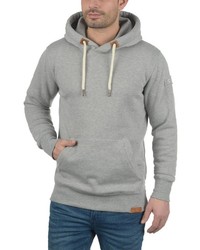 grauer Pullover mit einem Kapuze von Solid