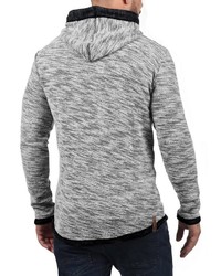 grauer Pullover mit einem Kapuze von Solid