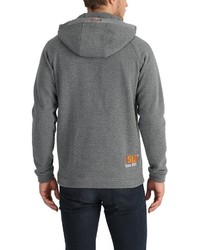 grauer Pullover mit einem Kapuze von Solid