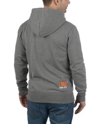 grauer Pullover mit einem Kapuze von Solid