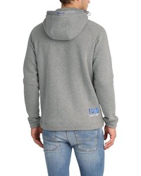 grauer Pullover mit einem Kapuze von Solid