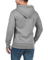 grauer Pullover mit einem Kapuze von Solid