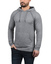 grauer Pullover mit einem Kapuze von Solid