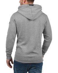 grauer Pullover mit einem Kapuze von Solid