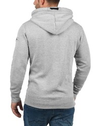 grauer Pullover mit einem Kapuze von Solid