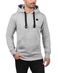 grauer Pullover mit einem Kapuze von Solid