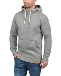 grauer Pullover mit einem Kapuze von Solid