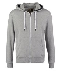 grauer Pullover mit einem Kapuze von Solid