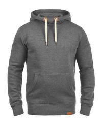 grauer Pullover mit einem Kapuze von Solid