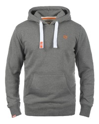 grauer Pullover mit einem Kapuze von Solid