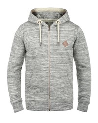 grauer Pullover mit einem Kapuze von Solid