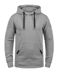 grauer Pullover mit einem Kapuze von Solid