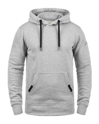 grauer Pullover mit einem Kapuze von Solid