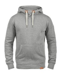 grauer Pullover mit einem Kapuze von Solid