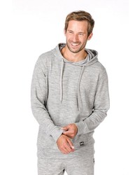 grauer Pullover mit einem Kapuze von super natural