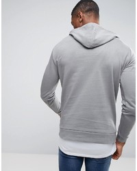 grauer Pullover mit einem Kapuze von Asos