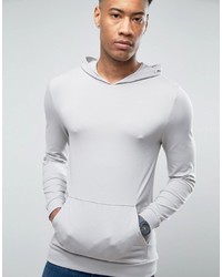 grauer Pullover mit einem Kapuze von Asos