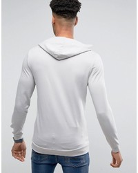 grauer Pullover mit einem Kapuze von Asos