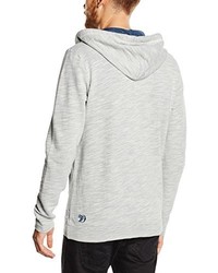 grauer Pullover mit einem Kapuze von Tom Tailor Denim