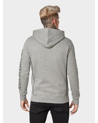 grauer Pullover mit einem Kapuze von Tom Tailor Denim