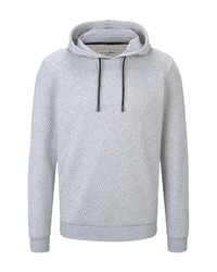 grauer Pullover mit einem Kapuze von Tom Tailor Denim