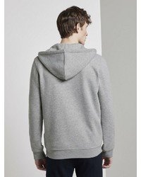 grauer Pullover mit einem Kapuze von Tom Tailor Denim