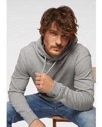 grauer Pullover mit einem Kapuze von Tommy Jeans