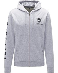 grauer Pullover mit einem Kapuze von Tuffskull