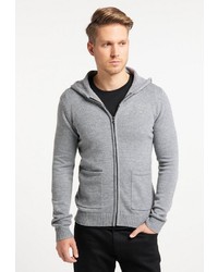 grauer Pullover mit einem Kapuze von Tuffskull