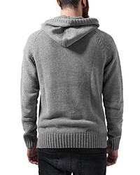 grauer Pullover mit einem Kapuze von Urban Classics