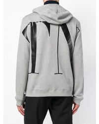 grauer Pullover mit einem Kapuze von Valentino