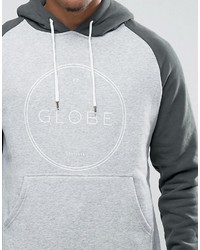 grauer Pullover mit einem Kapuze von Globe