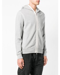 grauer Pullover mit einem Kapuze von Moncler