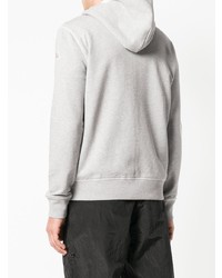 grauer Pullover mit einem Kapuze von Moncler