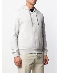 grauer Pullover mit einem Kapuze von Eleventy