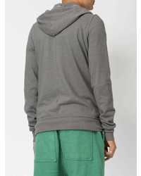 grauer Pullover mit einem Kapuze von Rick Owens DRKSHDW