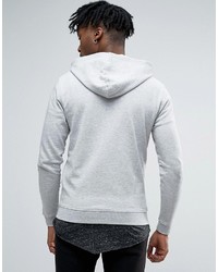 grauer Pullover mit einem Kapuze von ONLY & SONS