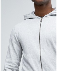 grauer Pullover mit einem Kapuze von ONLY & SONS