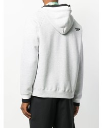 grauer Pullover mit einem Kapuze von MSGM