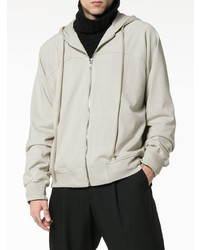 grauer Pullover mit einem Kapuze von Rick Owens