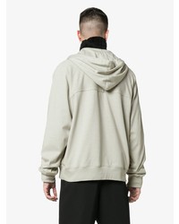 grauer Pullover mit einem Kapuze von Rick Owens